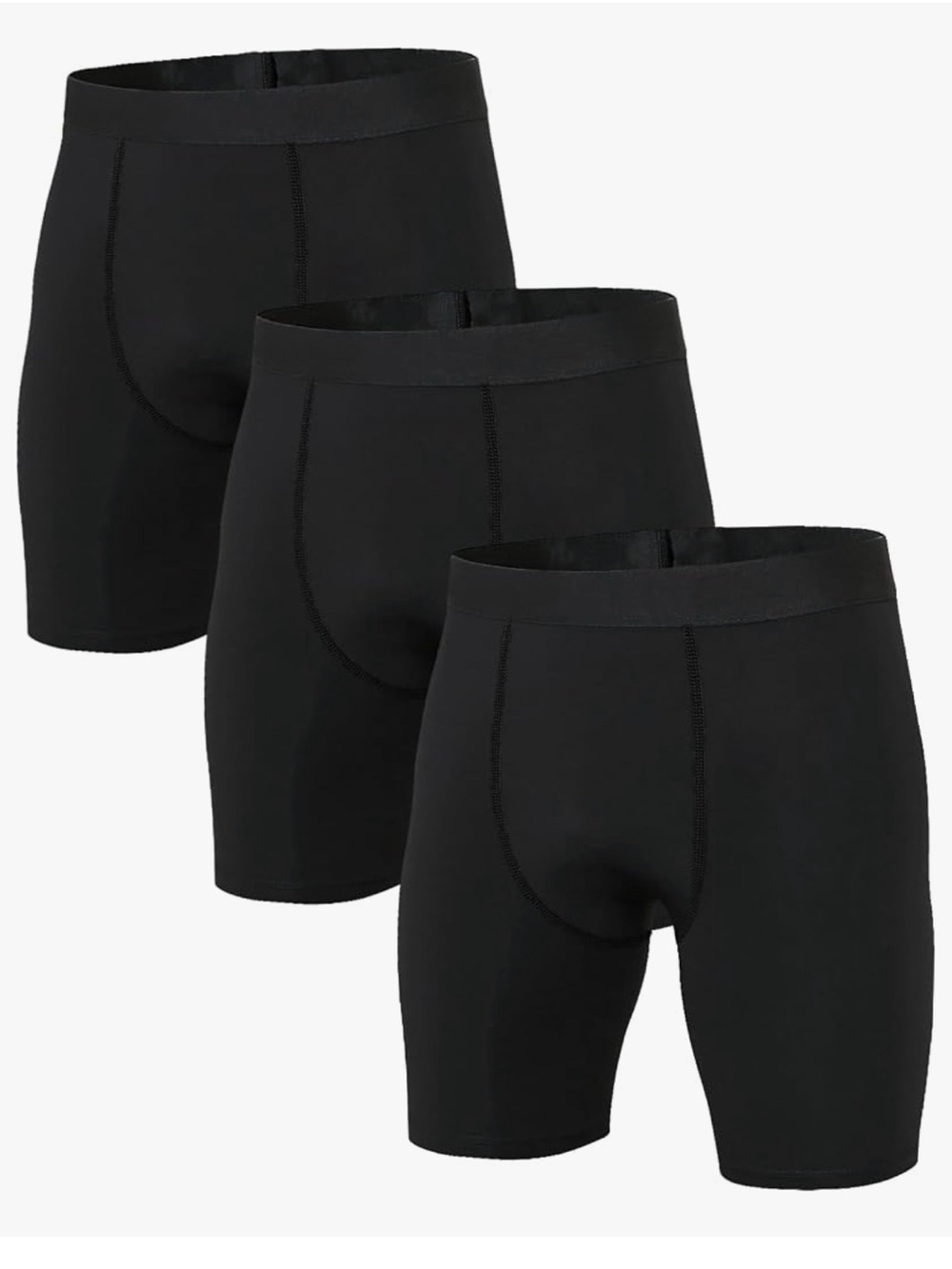 Niksa 3 Pack Compression Shorts Men Quick Dry Black Performance Athletic Shorts